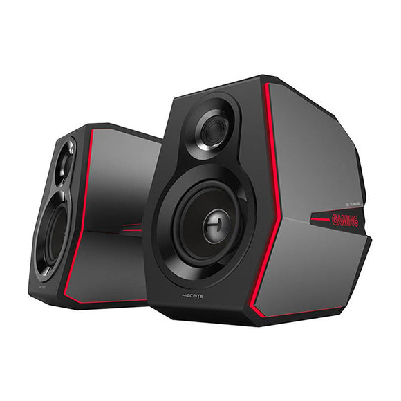 Enceinte EDIFIER Gaming 2.0, RMS : 88 W (2 x 12 W, 2 x 32 W), basses 4 po, volume central, Bluetooth/USB/AUX/optique/coaxial, modes audio : musique/jeu/film, 11 LED RVB, fréquence : 55 Hz-20 KHz, 220 V, noire, « G5000-BK » (timbre vert 0,8 lei)