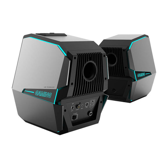 Enceinte EDIFIER Gaming 2.0, RMS : 88 W (2 x 12 W, 2 x 32 W), basses 4 po, volume central, Bluetooth/USB/AUX/optique/coaxial, modes audio : musique/jeu/film, 11 LED RVB, fréquence : 55 Hz-20 KHz, 220 V, noire, « G5000-BK » (timbre vert 0,8 lei)