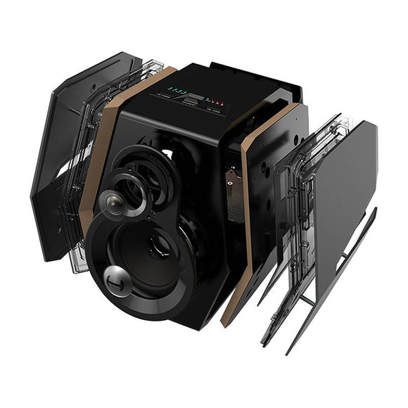 Enceinte EDIFIER Gaming 2.0, RMS : 88 W (2 x 12 W, 2 x 32 W), basses 4 po, volume central, Bluetooth/USB/AUX/optique/coaxial, modes audio : musique/jeu/film, 11 LED RVB, fréquence : 55 Hz-20 KHz, 220 V, noire, « G5000-BK » (timbre vert 0,8 lei)