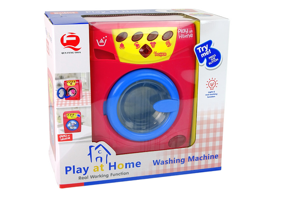 Machine à laver fonctionnant comme une vraie machine à laver effets sonores et lumineux