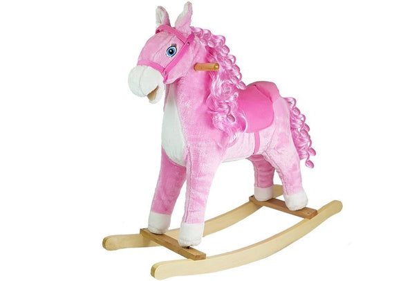 Cheval à bascule 74 cm rose