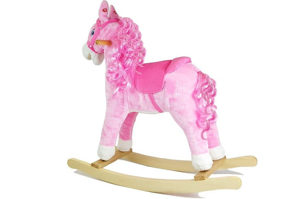 Cheval à bascule 74 cm rose