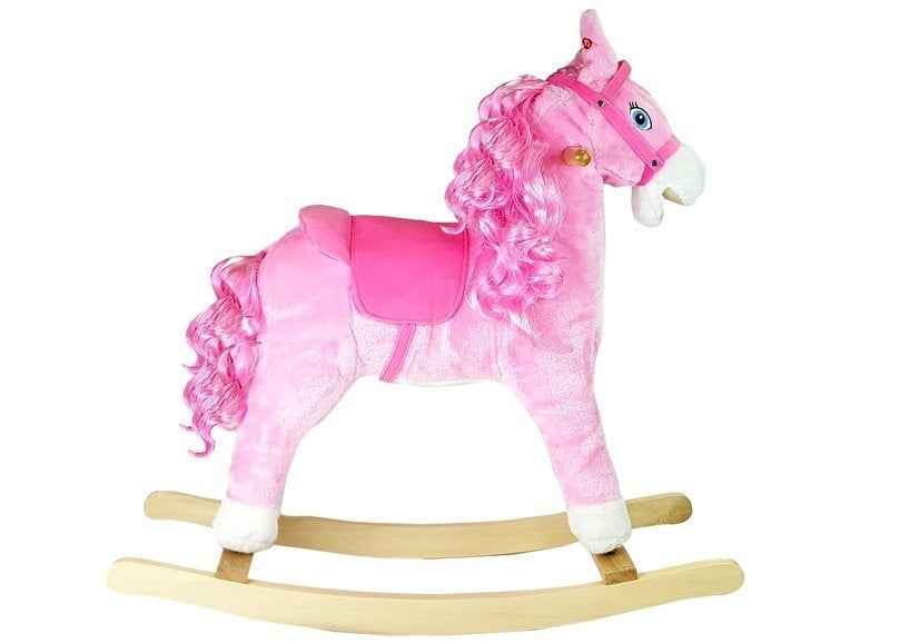 Cheval à bascule 74 cm rose