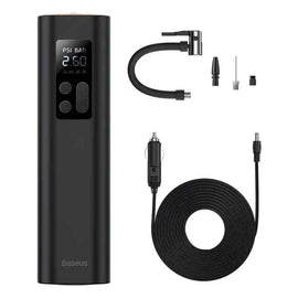 COMPRESOR AUTO Baseus Super Mini, alimentare 12 V bricheta auto, display LED, presiune maxima 3 bar, negru (timbru verde 0.80 lei) "CRCQ000001" - 6932172603175