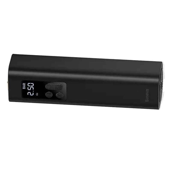 COMPRESOR AUTO Baseus Super Mini, alimentare 12 V bricheta auto, display LED, presiune maxima 3 bar, negru (timbru verde 0.80 lei) "CRCQ000001" - 6932172603175