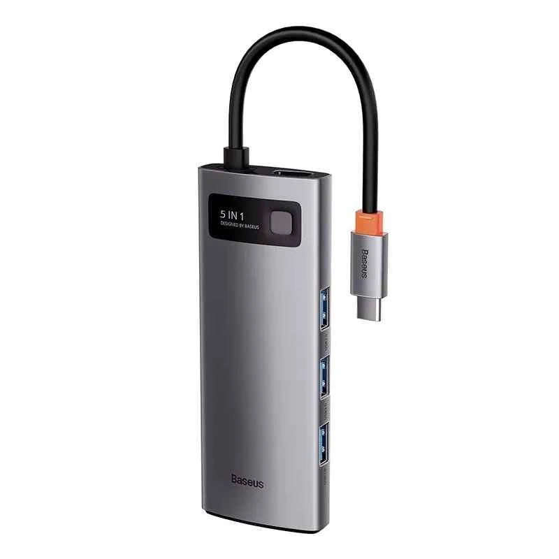 Baseus Metal Gleam Series 5in1 Multifunctional USB-C HUB Docking Station