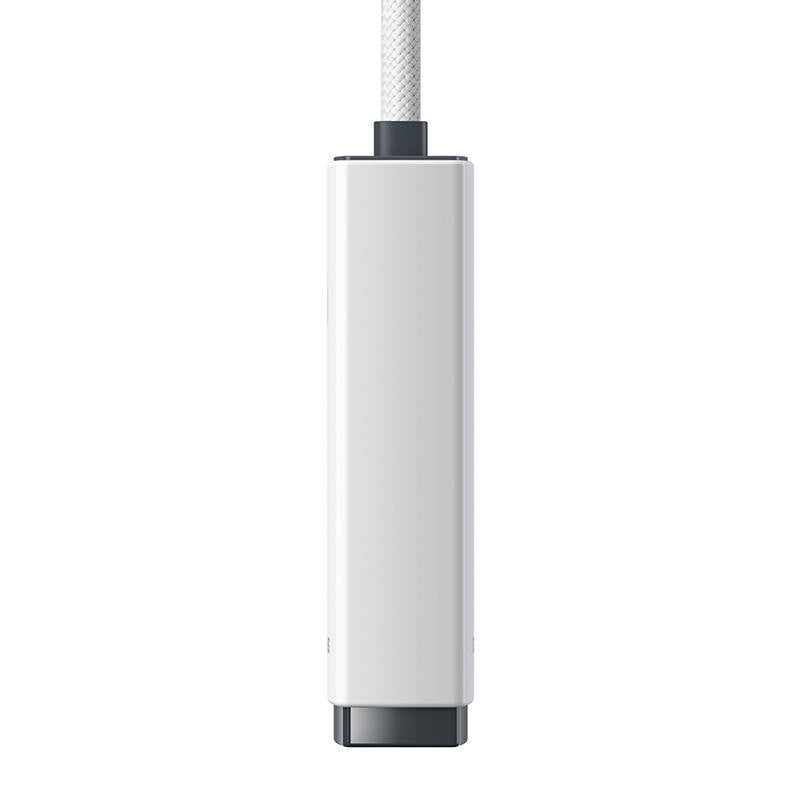 Adaptateur réseau Baseus Lite, USB Type-C vers RJ-45 10/100 Mbps, LED, blanc « WKQX000202 » (timbre vert 0,18 lei) - 6932172606091