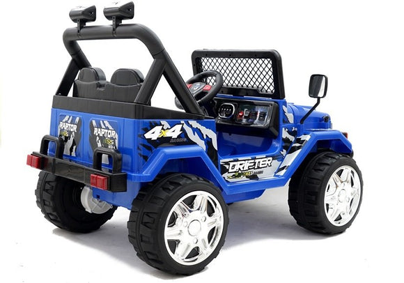 Voiture à enfourcher jeep raptor s618 eva bleu