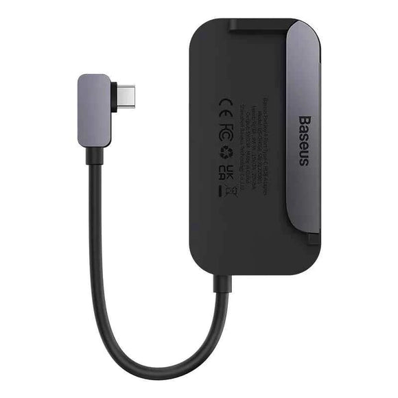 Baseus HUB for Smartphones and Tablets PadJoy 6-in-1 (USB 3.0, HDMI 2.0 4K 30Hz, Type-C female 100W, SD/TF reader, 3.5 mm Jack Socket) with Type-C output, Gray (WKWJ000113)