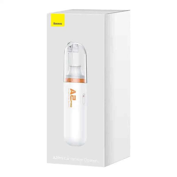 ASPIRATOR de mana Baseus A2 Pro, putere aspirare 6000pa, timp incarcare 3 ore, filtru HEPA, cablu inclus Type-C la USB, alb "VCAQ040002" (timbru verde 0.8 lei)