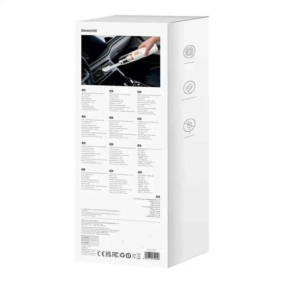 ASPIRATOR de mana Baseus A2 Pro, putere aspirare 6000pa, timp incarcare 3 ore, filtru HEPA, cablu inclus Type-C la USB, alb "VCAQ040002" (timbru verde 0.8 lei)