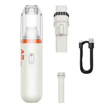 ASPIRATOR de mana Baseus A2 Pro, putere aspirare 6000pa, timp incarcare 3 ore, filtru HEPA, cablu inclus Type-C la USB, alb "VCAQ040002" (timbru verde 0.8 lei)