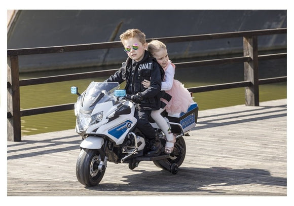 BMW Police Motorcycle White - Electric Ride On Motorbike