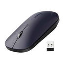 MOUSE Ugreen, "MU001" PC sau NB, wireless 2.4GHz, optic, 3/1 butoane/scroll, 4000 dpi, negru "90372" (timbru verde 0.18 lei) - 6957303893720