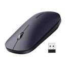 MOUSE Ugreen, "MU001" PC sau NB, wireless 2.4GHz, optic, 3/1 butoane/scroll, 4000 dpi, negru "90372" (timbru verde 0.18 lei) - 6957303893720