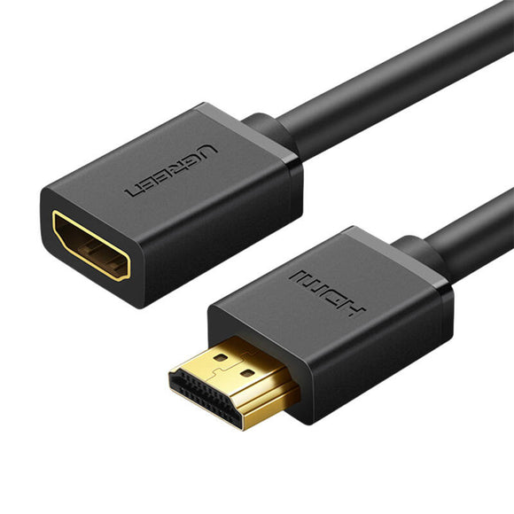 Câble d'extension vidéo ugreen  hd107  hdmi t vers hdmi m résolution maximale 4k uhd 3840 x 2160 à 60 hz connecteurs plaqués or 3 m noir  10145  marquage vert : 08 lei - 6957303811458