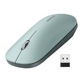 MOUSE Ugreen, "MU001" PC sau NB, wireless 2.4GHz, optic, 3/1 butoane/scroll, 4000 dpi, verde "90374" (timbru verde 0.18 lei) - 6957303893744