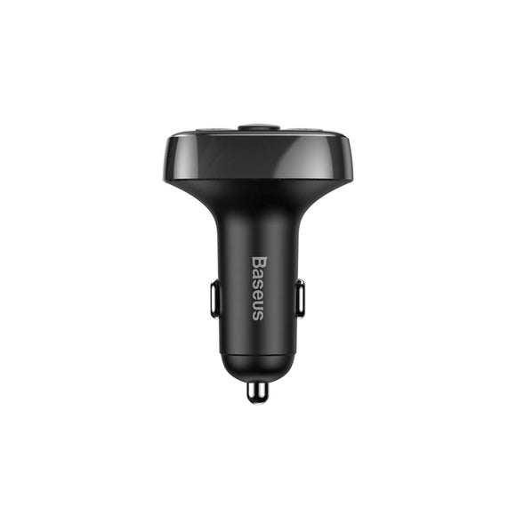 Baseus Car Charger Bluetooth FM Transmitter S-09A, BT. 4.2, 10m Range, 2x USB-A 3.4A, Micro SD card Reader, Black (CCMT000001)