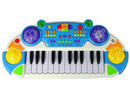 Organ Keyboard Chair Microphone Blue