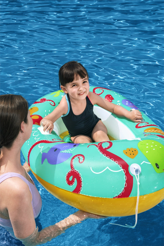 Inflatable Dinghy For Children 119 cm x 79 cm Orange Bestway 34009