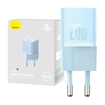 INCARCATOR retea Baseus Mini, GaN5 Fast Charger 20W, 1 x USB Type-C 5V/3A, albastru "CCGN050103" (timbru verde 0.18 lei) - 6932172625337