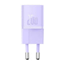 INCARCATOR retea Baseus Mini, GaN5 Fast Charger 20W, 1 x USB Type-C, violet "CCGN050105" (timbru verde 0.18 lei) - 6932172625344