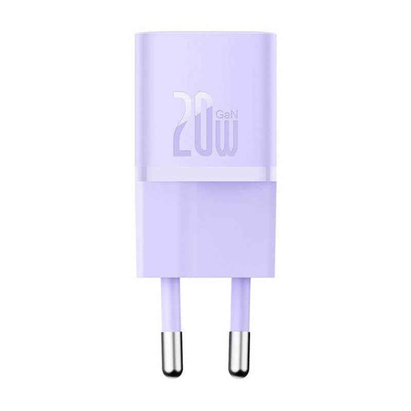 INCARCATOR retea Baseus Mini, GaN5 Fast Charger 20W, 1 x USB Type-C, violet "CCGN050105" (timbru verde 0.18 lei) - 6932172625344