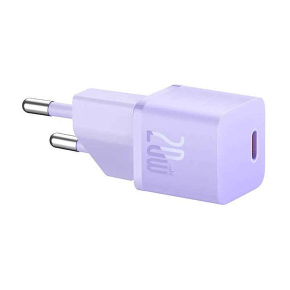INCARCATOR retea Baseus Mini, GaN5 Fast Charger 20W, 1 x USB Type-C, violet "CCGN050105" (timbru verde 0.18 lei) - 6932172625344