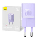 INCARCATOR retea Baseus Mini, GaN5 Fast Charger 20W, 1 x USB Type-C, violet "CCGN050105" (timbru verde 0.18 lei) - 6932172625344