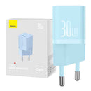 INCARCATOR retea Baseus Mini, GaN5 Fast Charger 30W, 1 x USB Type-C 5V/3A, albastru "CCGN070603" (timbru verde 0.18 lei) - 6932172624453