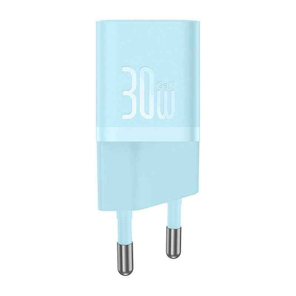 INCARCATOR retea Baseus Mini, GaN5 Fast Charger 30W, 1 x USB Type-C 5V/3A, albastru "CCGN070603" (timbru verde 0.18 lei) - 6932172624453