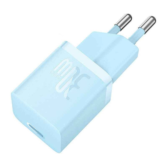 INCARCATOR retea Baseus Mini, GaN5 Fast Charger 30W, 1 x USB Type-C 5V/3A, albastru "CCGN070603" (timbru verde 0.18 lei) - 6932172624453