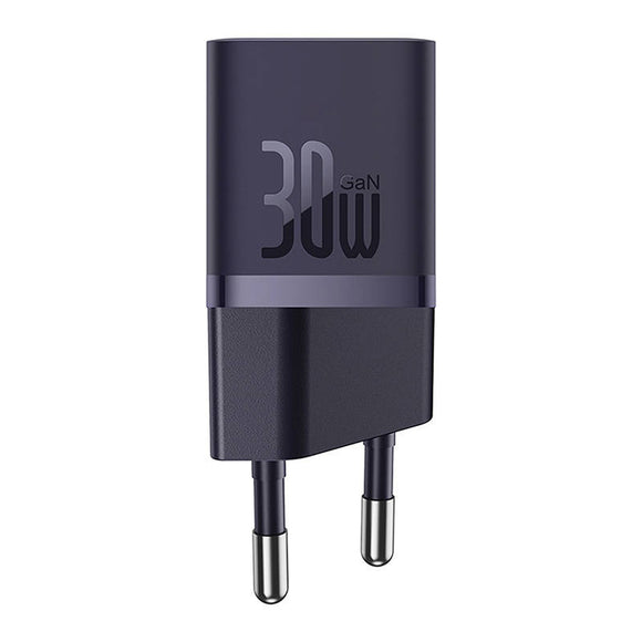 INCARCATOR retea Baseus Mini, GaN5 Fast Charger 30W, 1 x USB Type-C 5V/3A, mov "CCGN070705" (timbru verde 0.18 lei) - 6932172624460