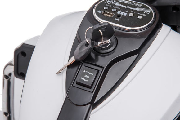 Goldwing Three-Wheeled Battery Motorcycle White