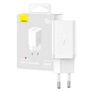 INCARCATOR retea Baseus GaN5 Pro, Quick Charge 40W, 2 x USB Type-C, alb "CCGP180102" (timbru verde 0.18 lei) - 6932172627911
