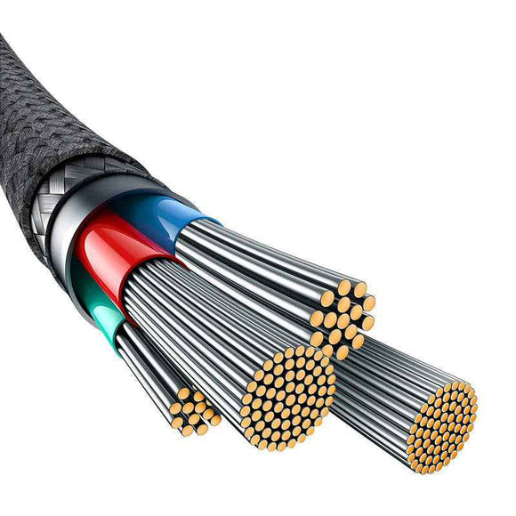 Baseus Unbreakable USB A to iP cable 1 m 5V-2.4A Black