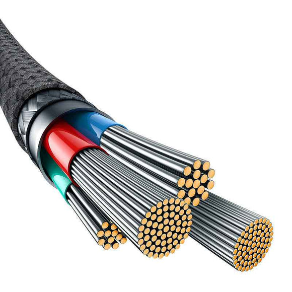 Baseus Unbreakable USB A to iP cable 2 m 5V-2.4A Black