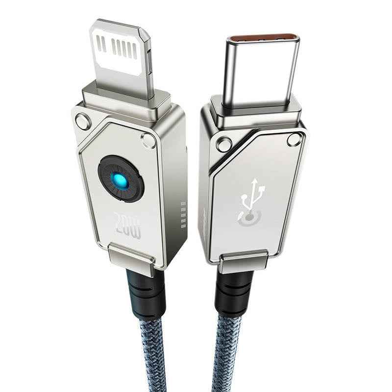 Baseus Unbreakable USB C to iP cable 1 m 20 W White
