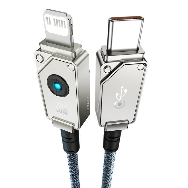 Baseus Unbreakable USB C to iP cable 1 m 20 W White