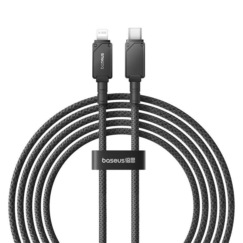 Câble usb-c vers ip baseus incassable 2 m 20 w noir