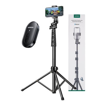 Ugreen selfie stick with stand and remote control LP680 1.8m (black) - 0