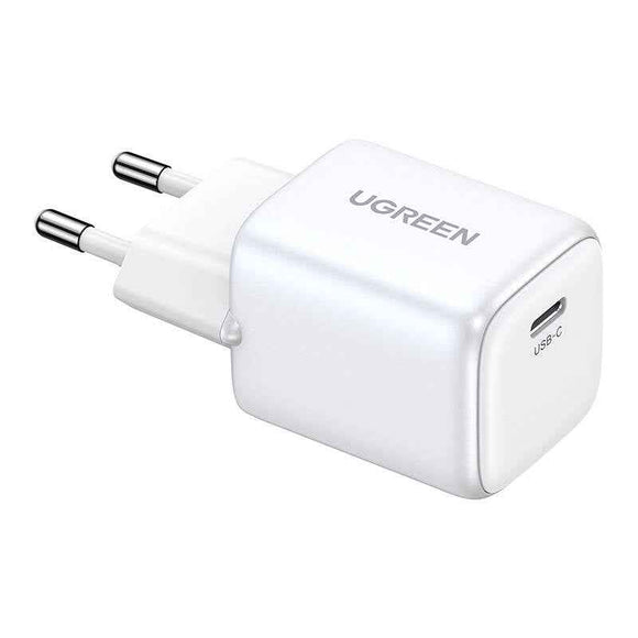 INCARCATOR retea Ugreen, Nexode "CD318" Quick Charge 20W GaN, 1 x USB Type-C 5V/3A, alb "15324" (timbru verde 0.18 lei) - 6941876213245