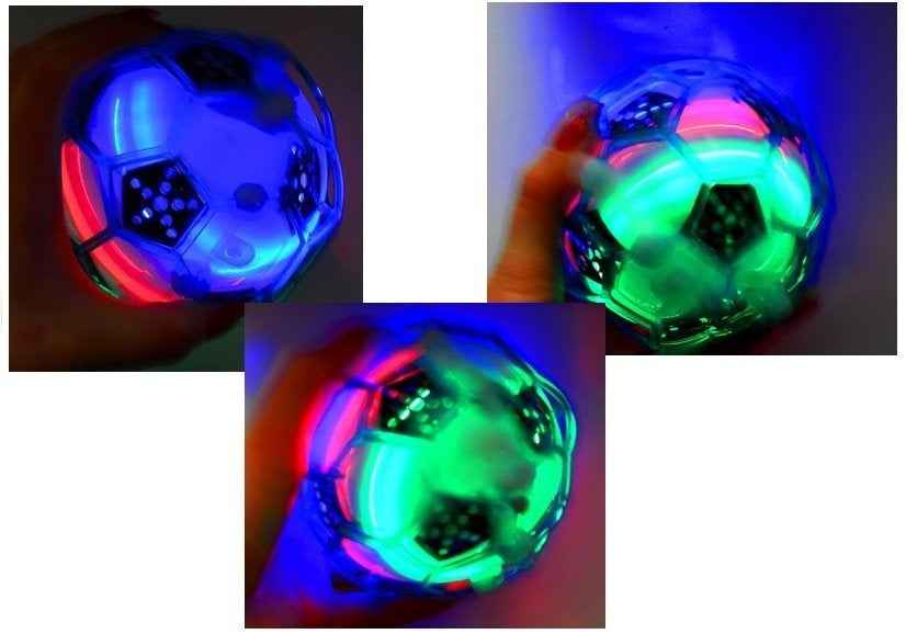 Ballon de football sautant et dansant, jeu lumineux
