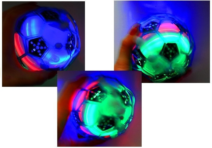 Ballon de football sautant et dansant, jeu lumineux