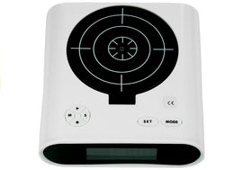 Gun Alarm Clock with Laser Pistol White - 0