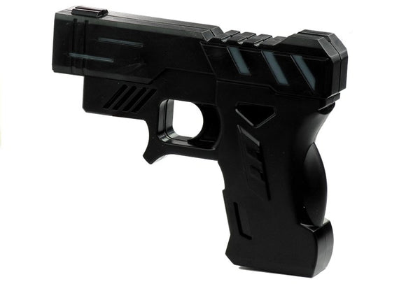 Gun Alarm Clock with Laser Pistol Black