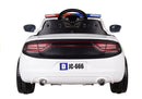 Police Electric Ride-On Car - White-5
