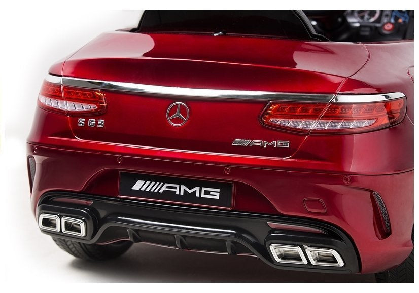 Mercedes S63 Electric Ride On Car - Red Painting