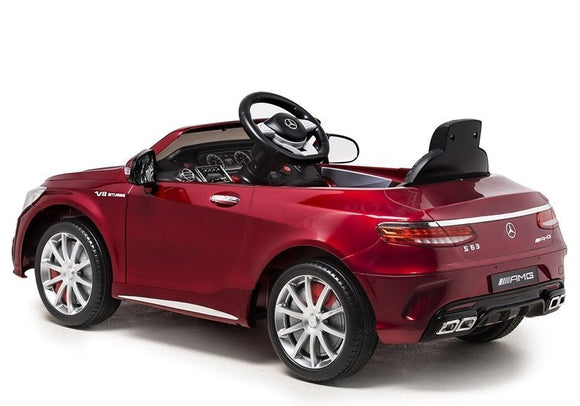 Mercedes S63 Electric Ride On Car - Red Painting