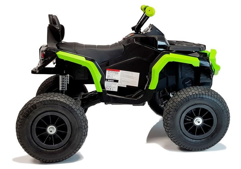 Quad BDM0906 Electric Ride On Vehicle Pumped Wheels - Black